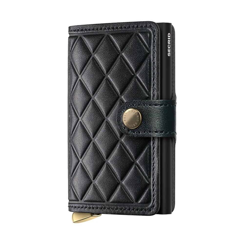 Embossed Dimond kortholder - sort
